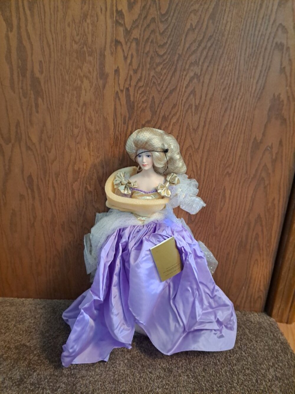 NIB Vntg 1989 Franklin Mint Cinderella's Fairy Godmother Porcelain Doll by Gerda - Picture 7 of 16